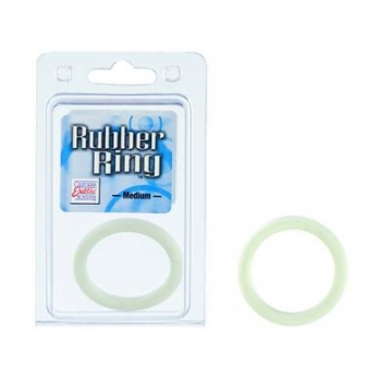 White Rubber Cock Ring - Medium