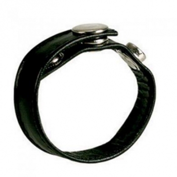 Black Adjustable Leather Cock Ring