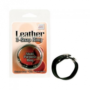 Black Adjustable Leather Cock Ring