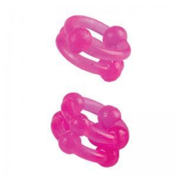 Island Double Stacker Rings - Pink