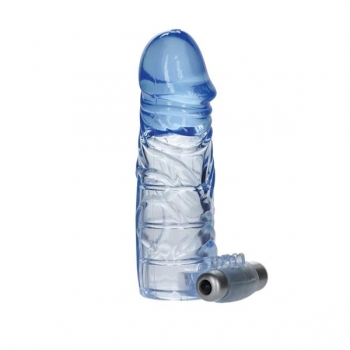 Extend It Up Blue Vibrating Penis Sleeve