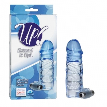 Extend It Up Blue Vibrating Penis Sleeve