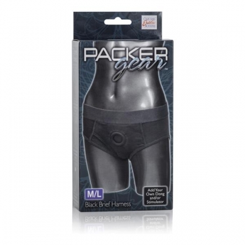 Packer Gear Black Brief Harness - M/L