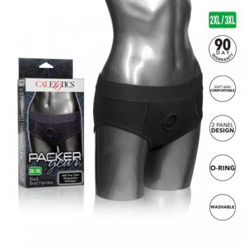 Packer Gear Black Brief Harness (2XL/3XL)