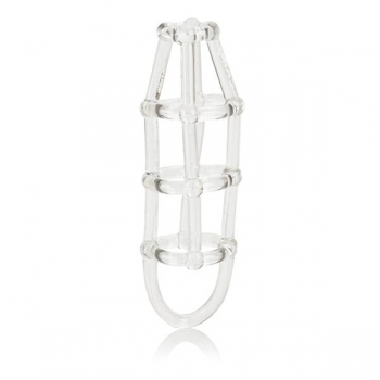 Stretchable Cock Cage Enhancer - 4.5 Inches - Clear