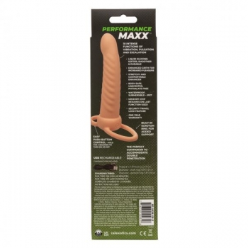 Performance Maxx Ribbed Dual Penetrator - Ivory