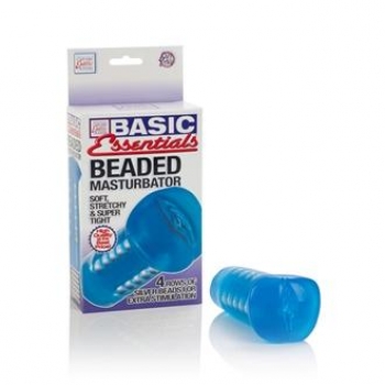 Basic Essentials - Beaded Masturbator Blue