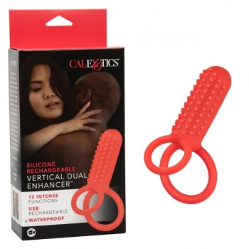 Silicone Rechargeable Vertical Dual Enhancer