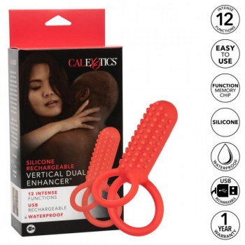 Silicone Rechargeable Vertical Dual Enhancer