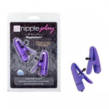 Nipplettes Purple Nipple Clamps - Intense Stimulation