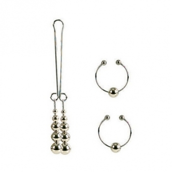 Nipple and Clitoral Non-Piercing Body Jewelry - Silver