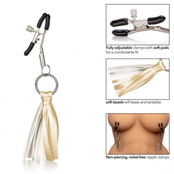 Nipple Play Gold Tassel Nipple Clamps