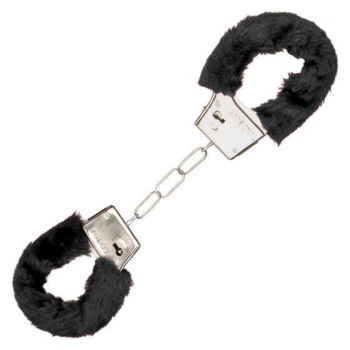 Playful Furry Black Cuffs