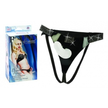 Diamond-Studded 2-Piece Harness and Dildo Set