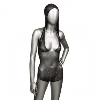 Radiance Hooded Deep V Bodysuit - Unleash Your Sensuality