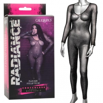 Radiance Plus Size Crotchless Full Bodysuit