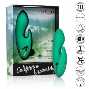 California Dreaming Sierra Sensation Green Rabbit Vibrator