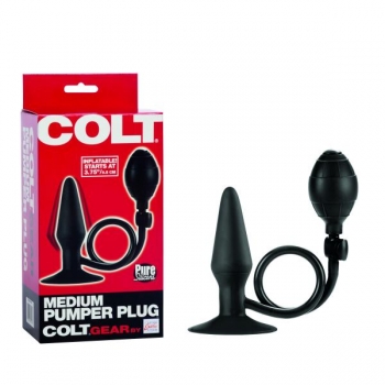 Colt Medium Pumper Plug Inflatable Black