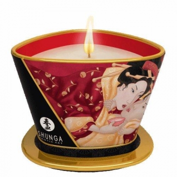 Shunga Strawberry Wine Massage Candle - 5.7oz