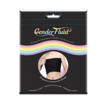 Gender Fluid Chest Compression Binder Black Medium