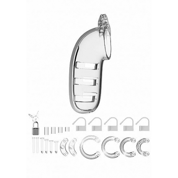 Mancage Model 06 Chastity Cock Cage - 5.5 inches Transparent