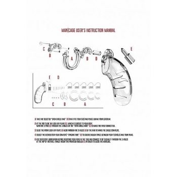 Mancage Model 06 Chastity 5.5 inches Cock Cage Transparent