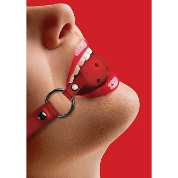 High-Quality Ouch Gag Ball in Red