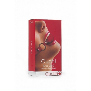 High-Quality Ouch Gag Ball in Red