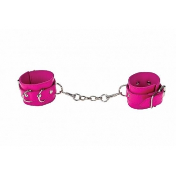 Ouch Leather Cuffs - Pink