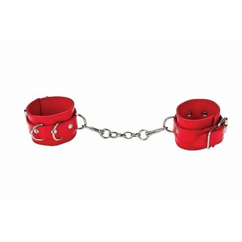 Ouch Leather Cuffs - Red