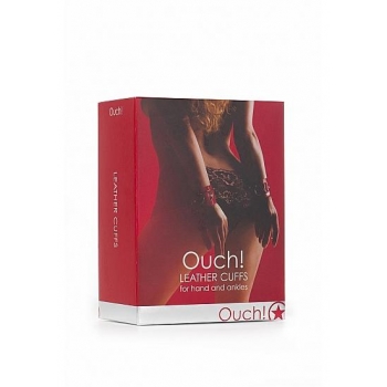 Ouch Leather Cuffs - Red