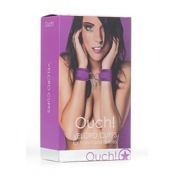 Ouch Adjustable Velcro Cuffs in Purple