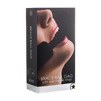 Ouch Brace Ball Gag - Black O/S