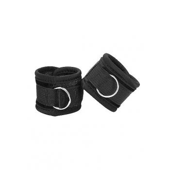 Adjustable Black Velvet and Velcro Wrist Cuffs