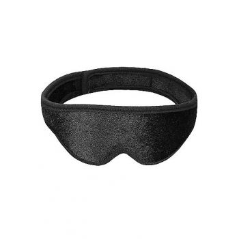 Velvet & Velcro Adjustable Eye Mask - Black