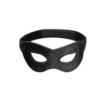 Adjustable Velvet & Velcro Eye Mask in Black