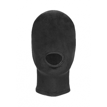 Velvet & Velcro Mask W/ Mouth Opening Black