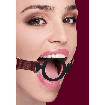 Ouch Halo Silicone Ring Gag in Burgundy