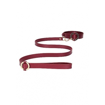 Ouch Halo Collar With Leash Burgundy