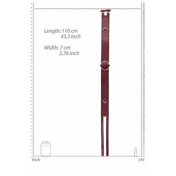 Ouch Halo Adjustable Waist Belt in Burgundy