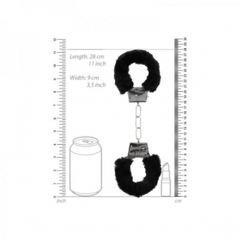 Pleasure Furry Handcuffs with Quick Release Button