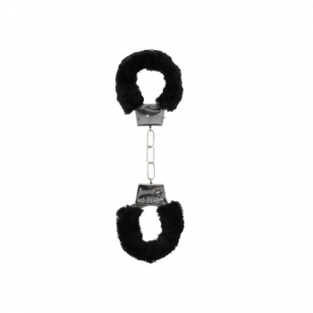 Pleasure Furry Handcuffs with Quick Release Button