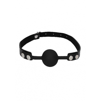 Silicone Ball Gag with Adjustable Bonded Leather Straps