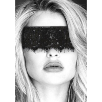 Lace Mask With Elastic Straps - Black O/S