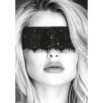 Lace Mask With Elastic Straps - Black O/S