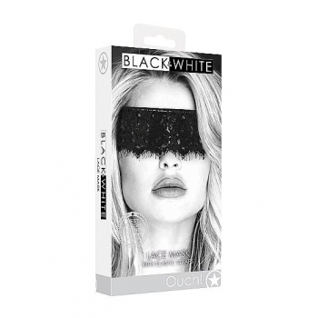 Lace Mask With Elastic Straps - Black O/S