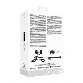 Black & White Bed Post Binding Restraint System