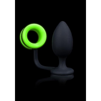 Glow Butt Plug W/ Cock Ring Glow In The Dark