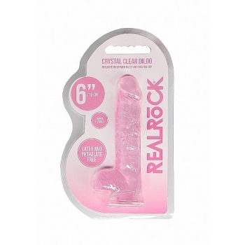 Real Cock 6in Realistic Dildo W/ Balls Pink