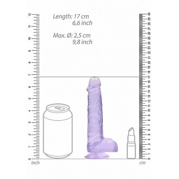 Real Cock 6in Realistic Dildo with Balls Purple